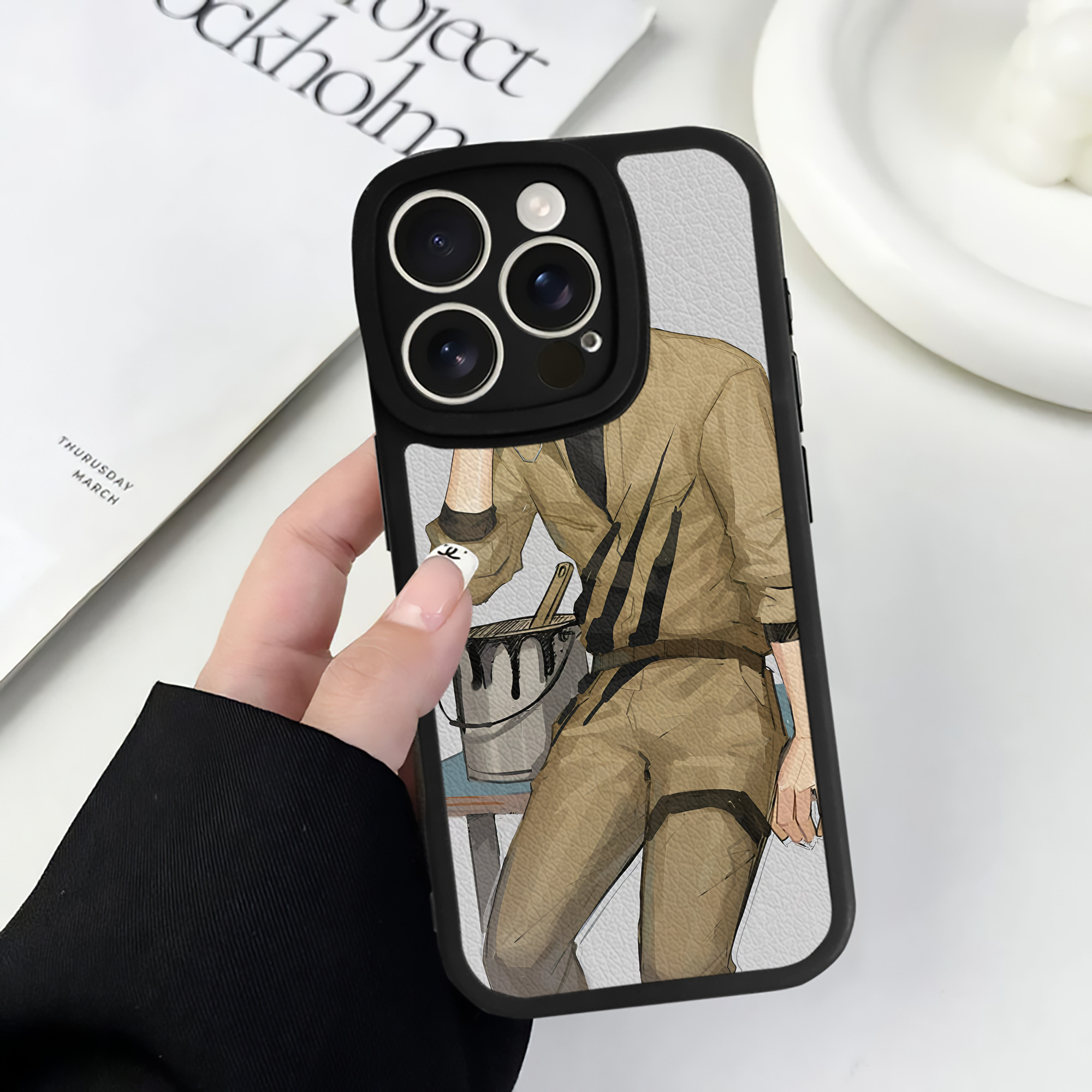 （画像用） ハイキュー!! Haikyu!! 【iPhone 16シリーズ対応】シリコンスマホケース（レザー調） 材質：シリコン